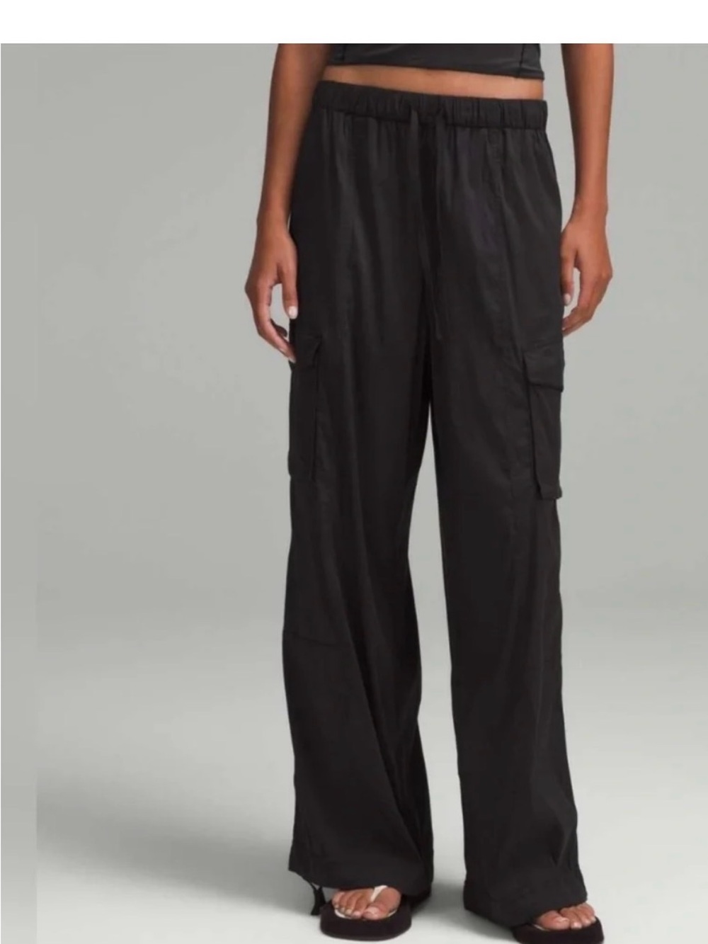 lululemon athletica Black Wide-Leg Cargo Pants